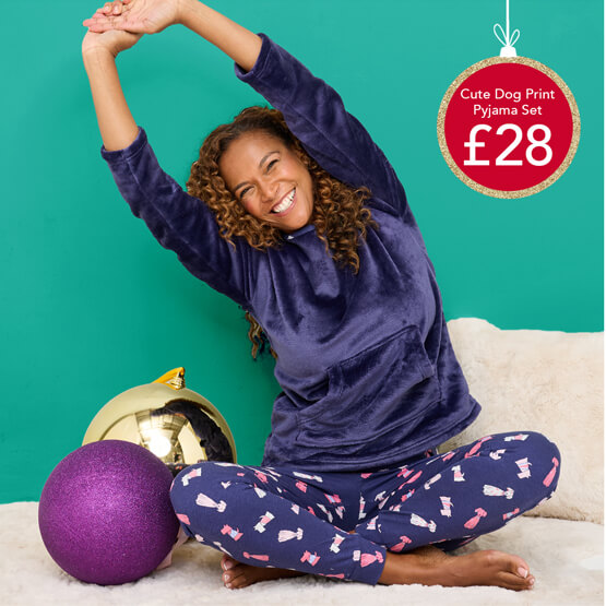 Cute Dog Print Pyjama Set